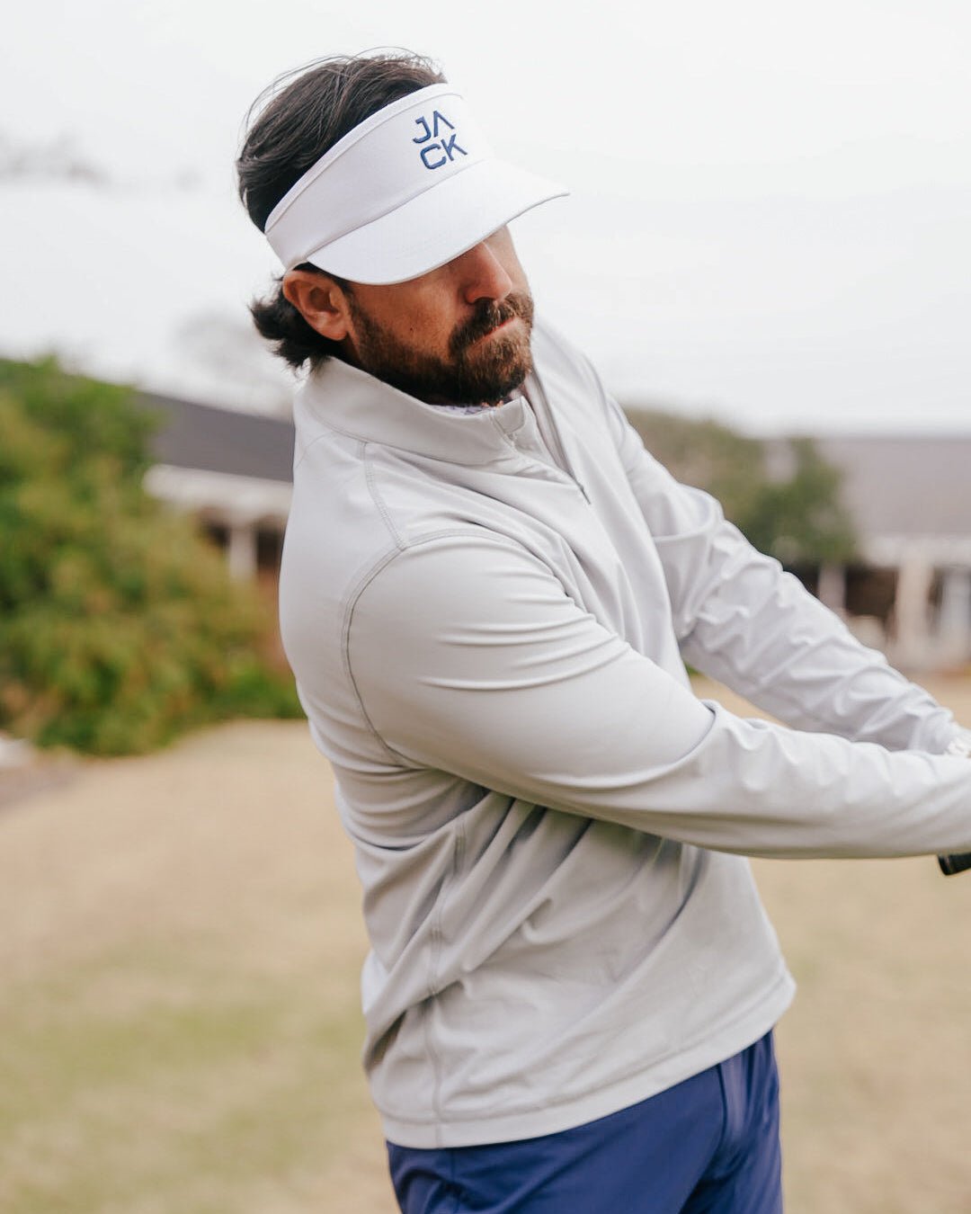 Smoke Gray Golf Quarter Zip