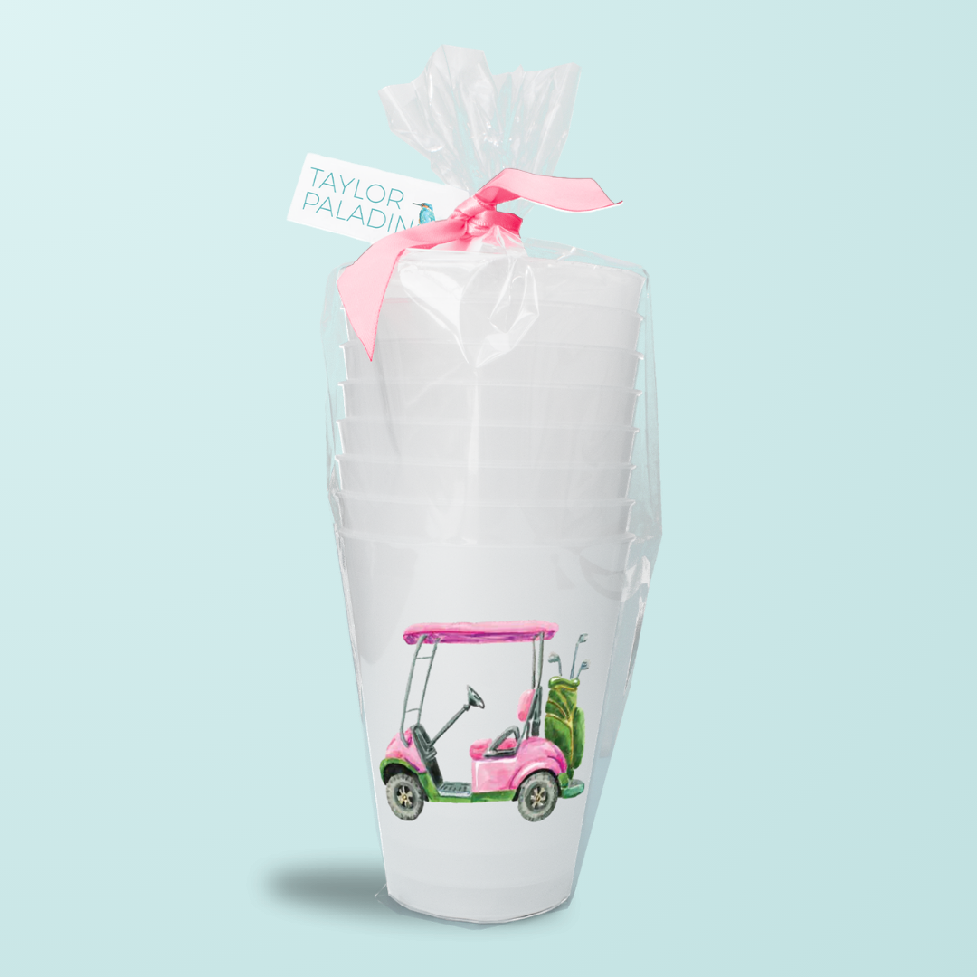 Golf Cart Frosted Cups