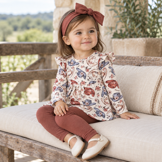Wildflower Rodeo Cowgirl Set- Bamboo Top & Cotton Pants