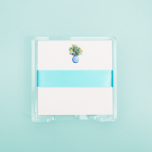 Ginger Jar Bouquet Square Desk Set