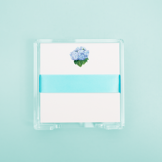 Blue Hydrangea Square Desk Set