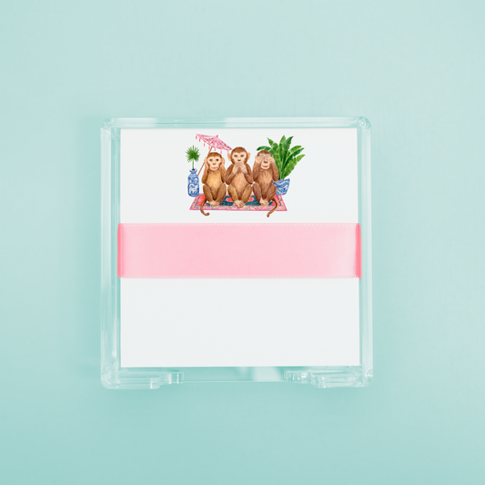 3 Wise Monkeys Desk Set