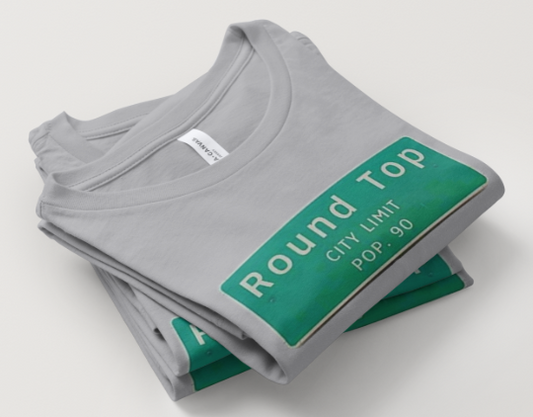 Round Top Texas Sign T-Shirt - Gray