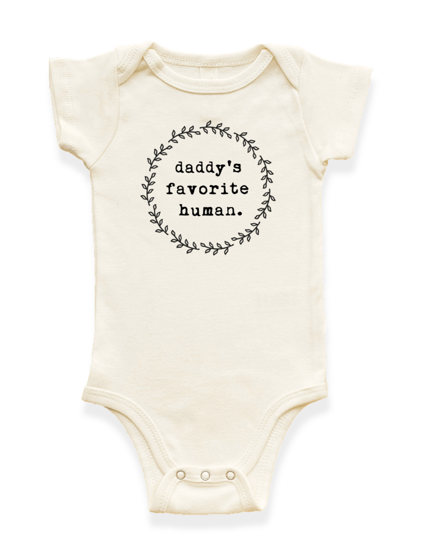Daddy's Favorite Human Organic Baby Bodysuit