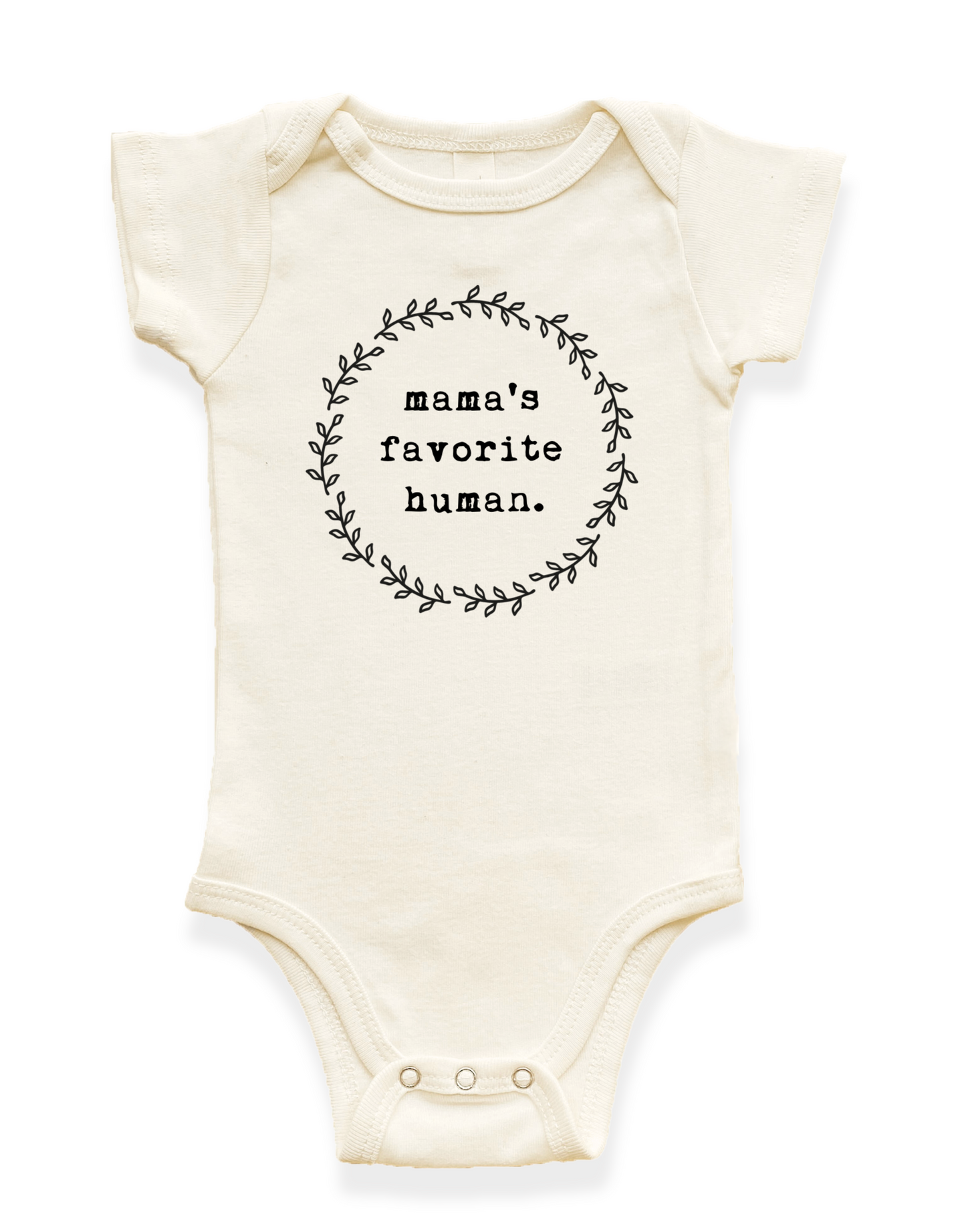 Mama's Favorite Human Organic Baby Bodysuit