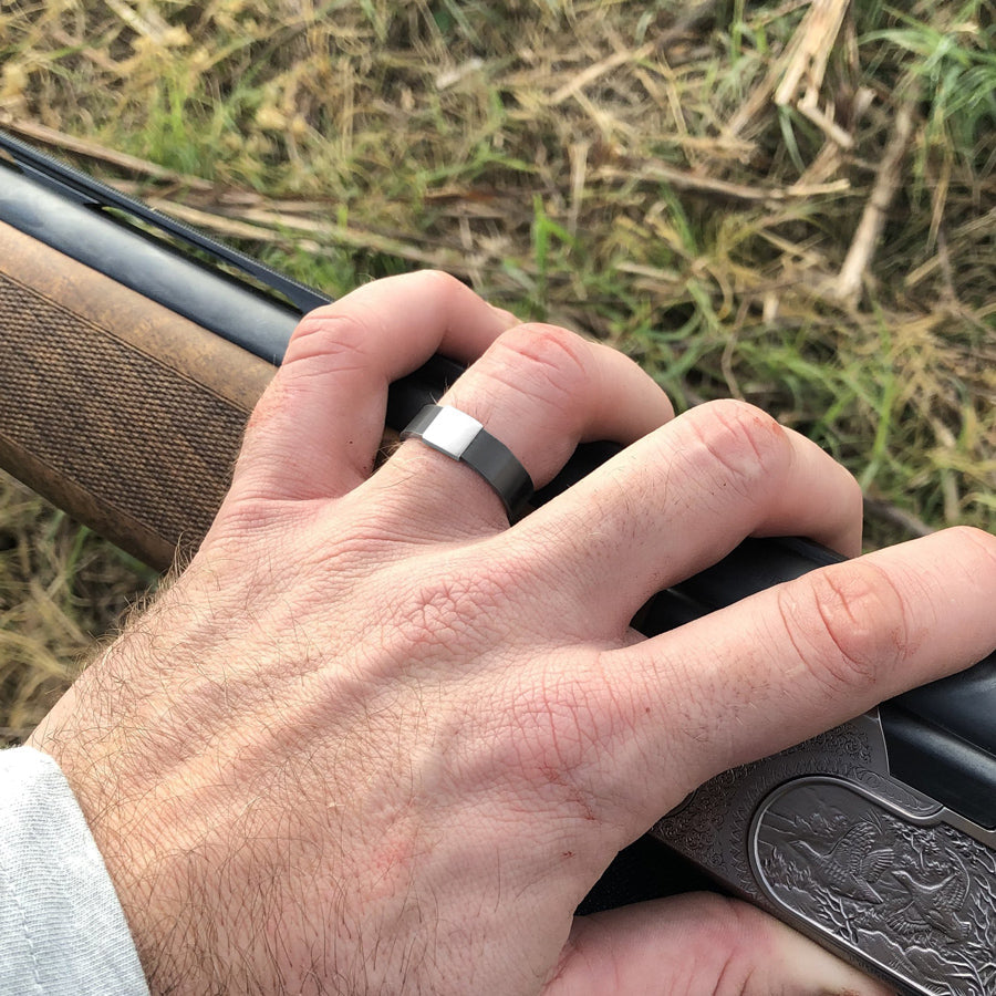 Gunmetal 7mm Silver Platinum Barrel Band