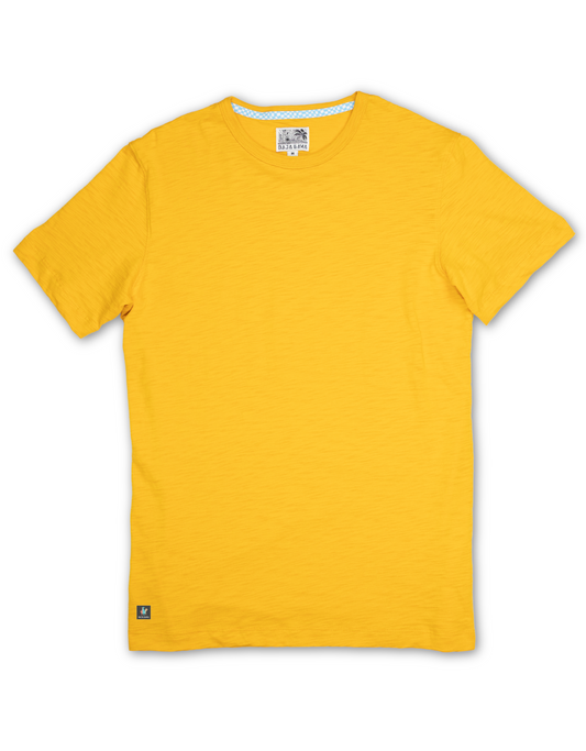 SOLID MUSTARD - SLUB PIMA TEE