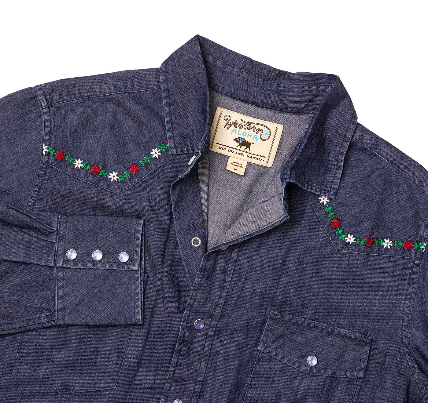 Embroidered Ohia Snap Shirt