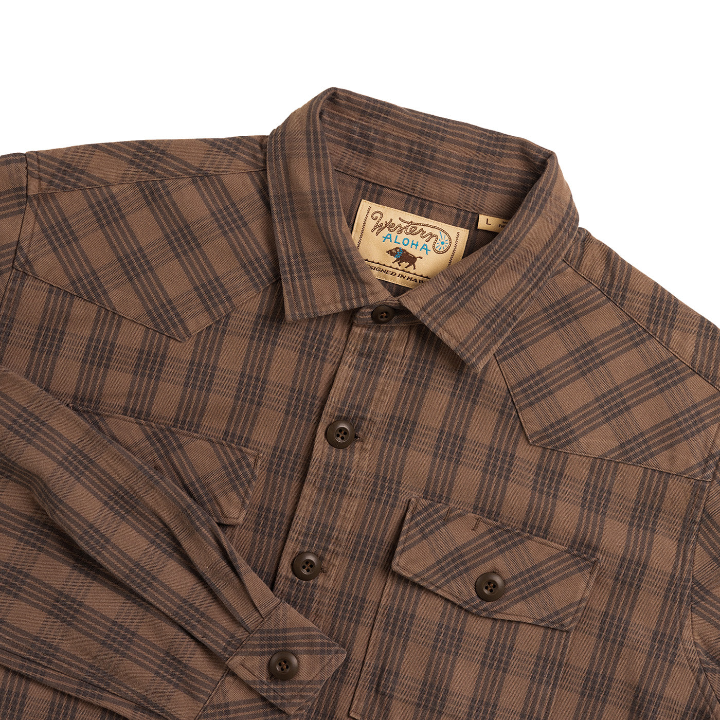 Waimea Overshirt Brown Charcoal Palaka