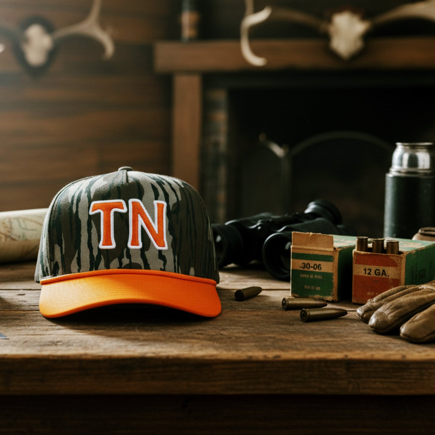 Tennessee "TN Hat" in Holler Orange & Oak Camo