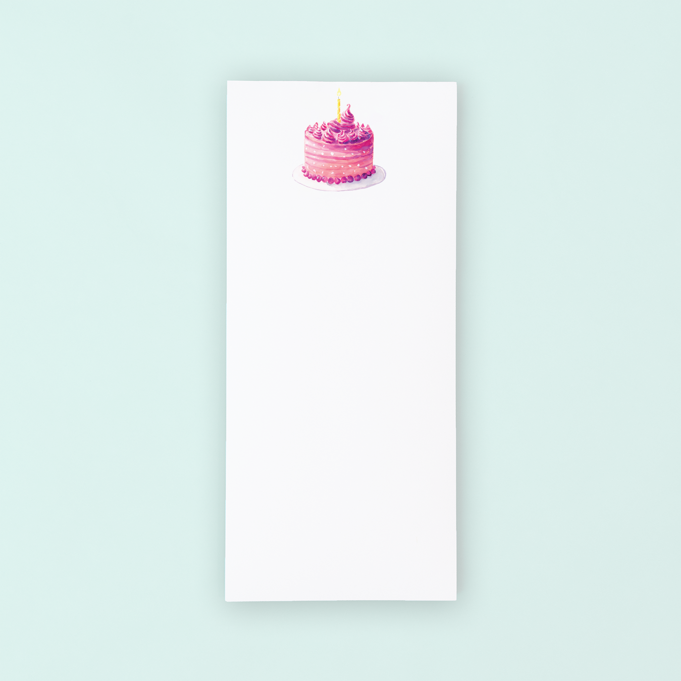 Pink Birthday Cake Lists Pad