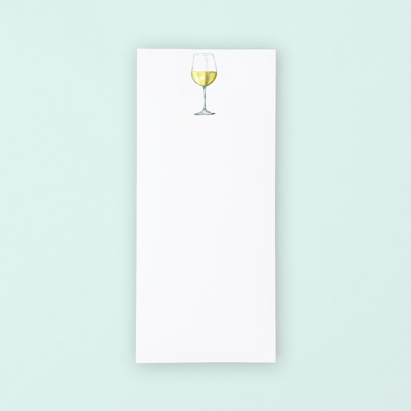 White Wine Glass Lists Pad