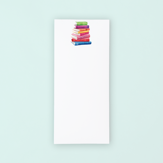 Pastel Book Stack Lists Pad