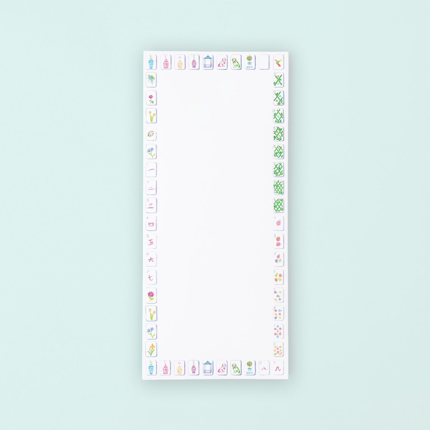 Sunset Mahjong Tiles Border Listpad