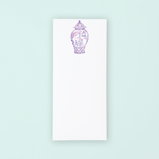 Purple Mahjong Ginger Jar Listpad