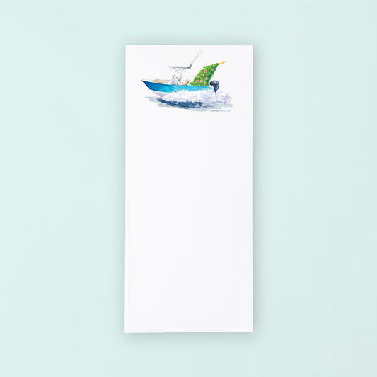 Christmas Fishing Boat List Pad