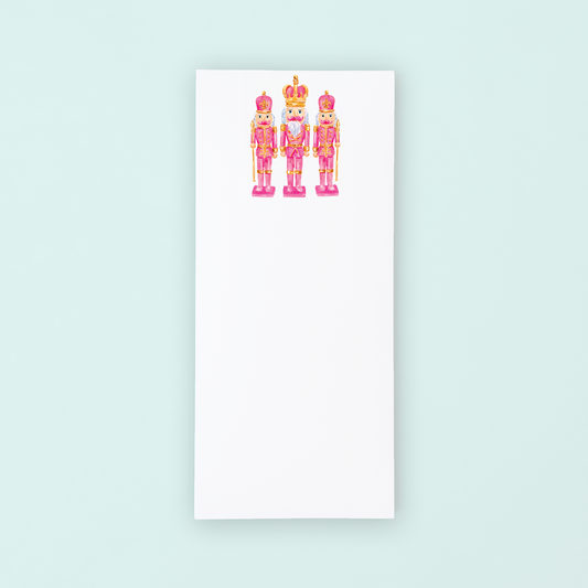Pink & Gold Nutcrackers List Pad