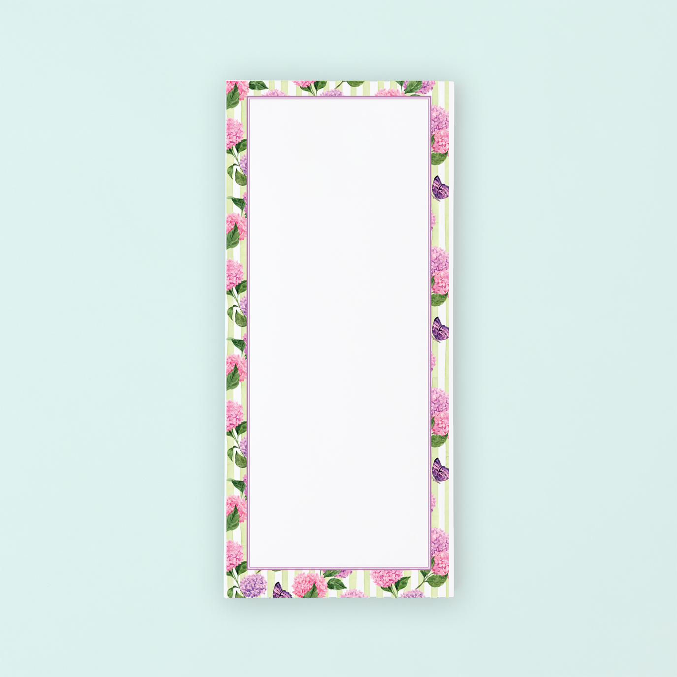 Pink Hydrangea Pattern Lists Pad