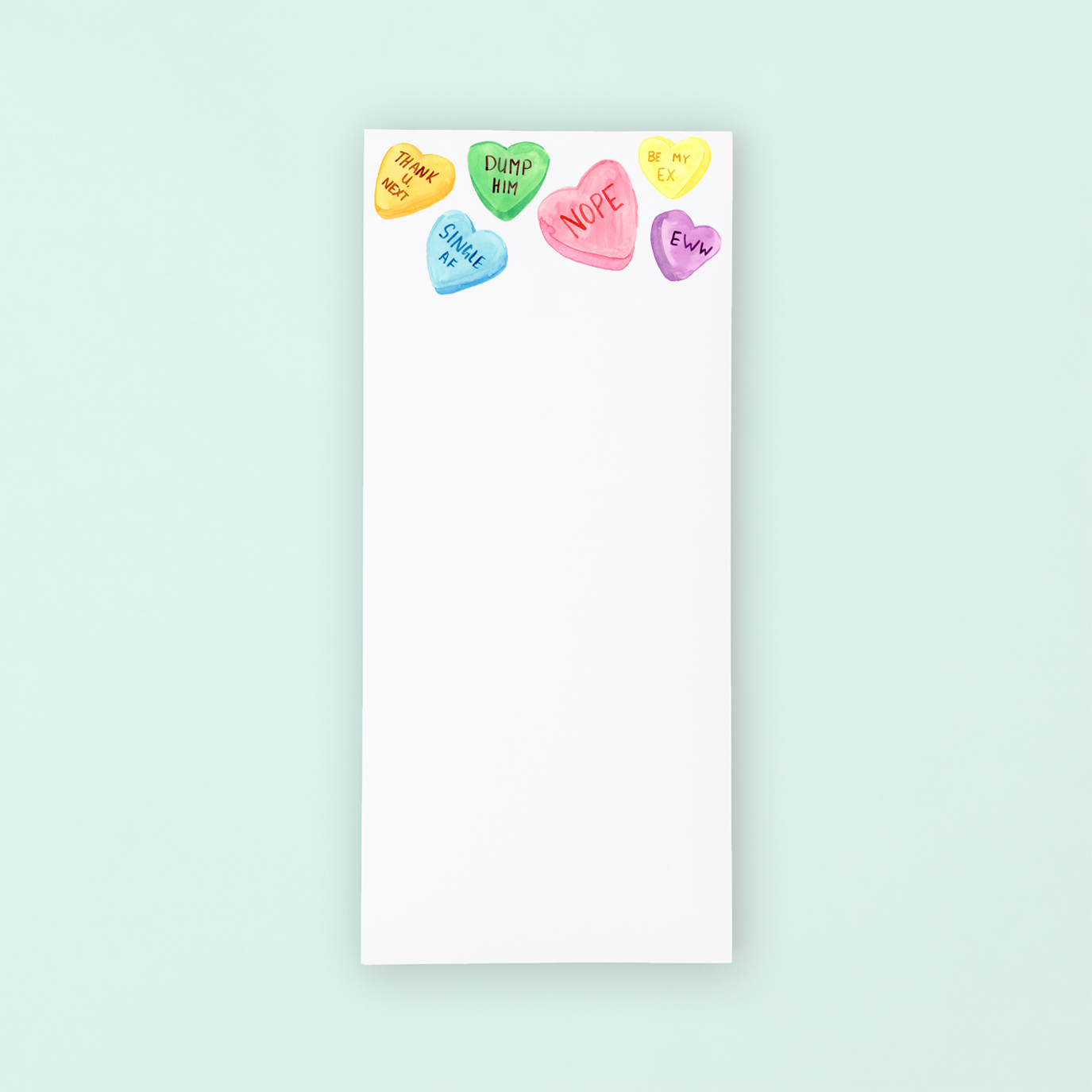 Anti-Conversation Hearts Lists Pad