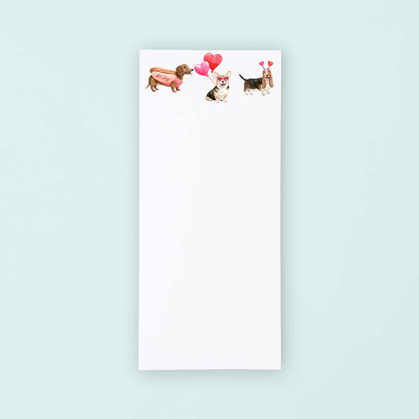Valentines Dogs Lists Pad