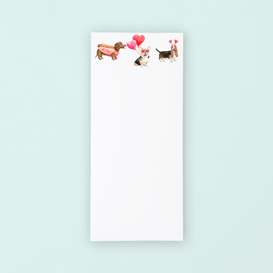 Valentines Dogs Lists Pad
