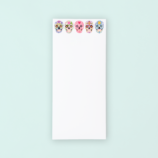 Colorful Sugar Skulls Lists Pad