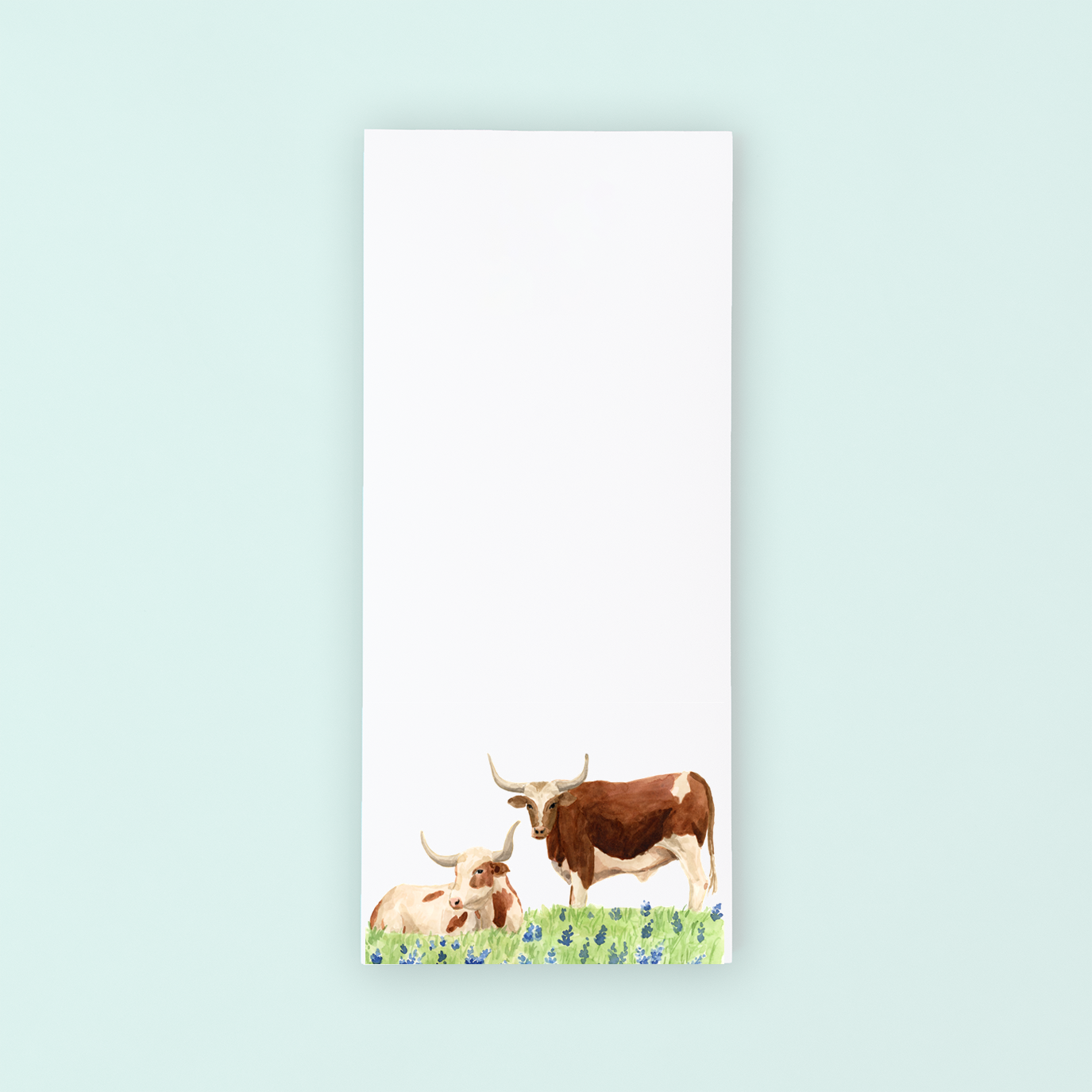 Longhorns in Bluebonnets Lists Pad
