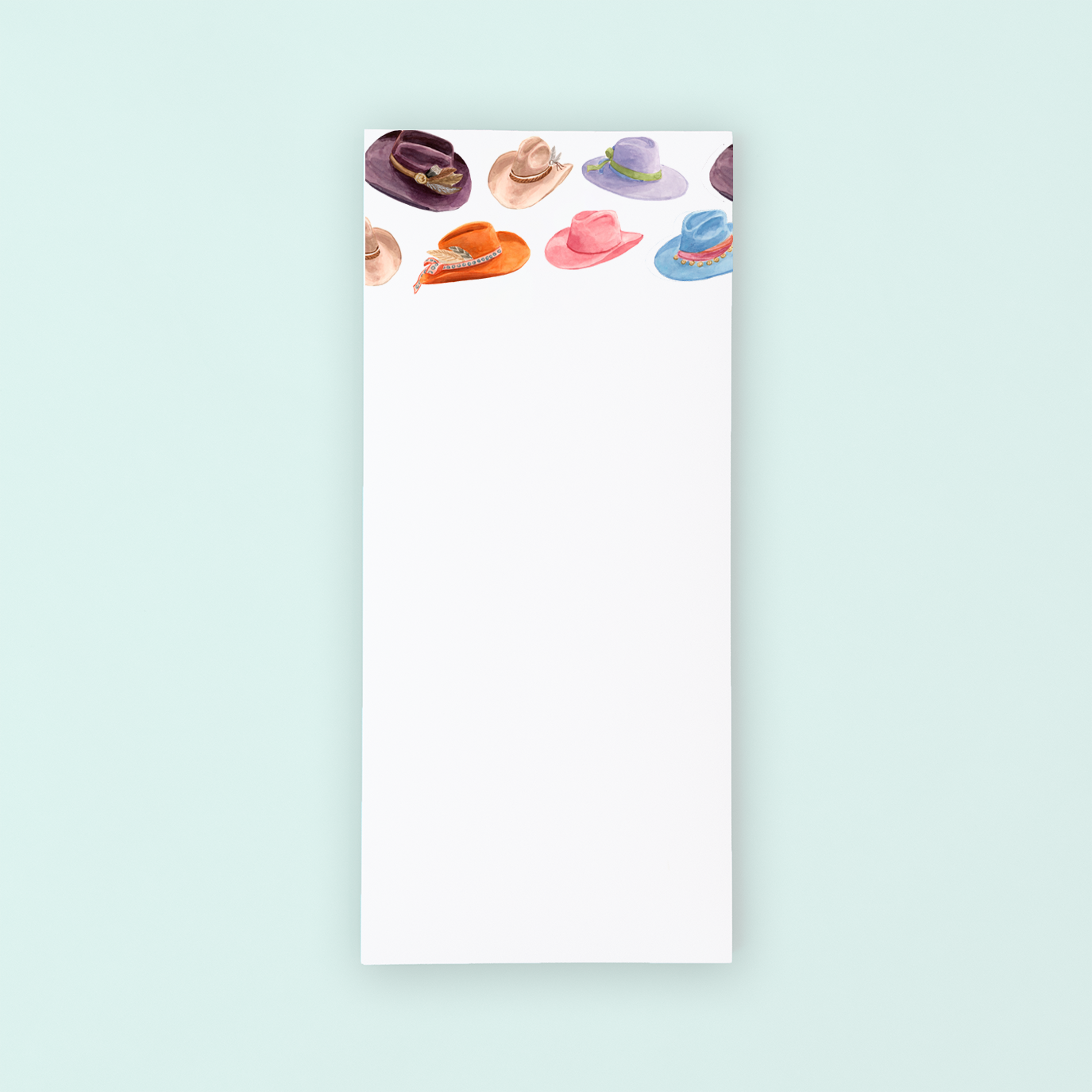 Colorful Cowboy Hat Lists Pad