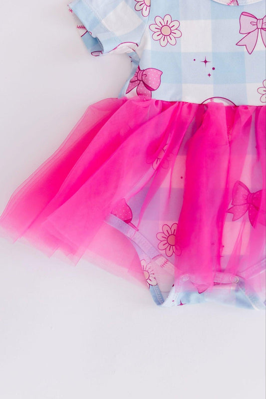SALE Take Me Out to the Bow Game Tutu Bodysuit