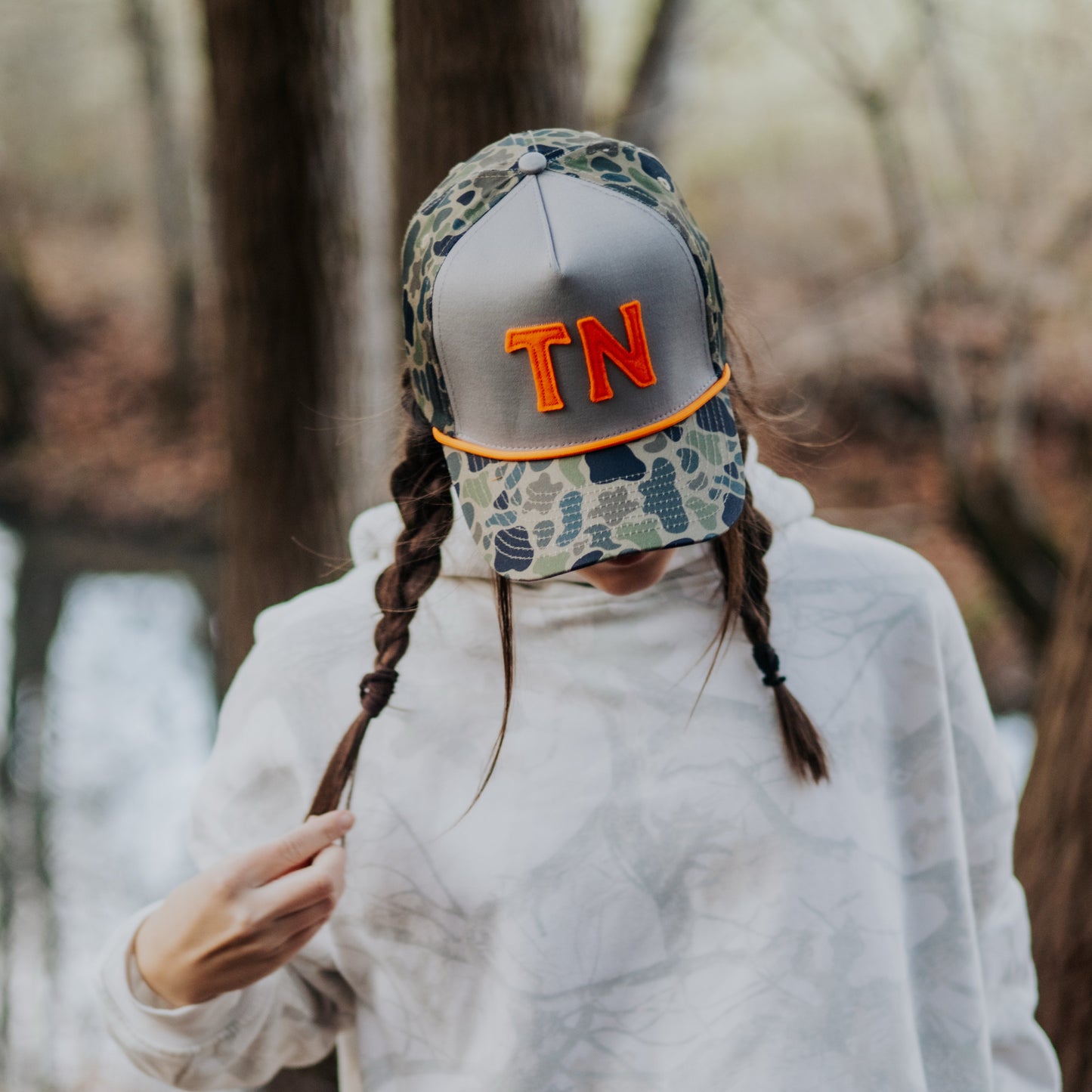 Tennessee "TN Hat" in TENN™ Camo & Smokey Gray