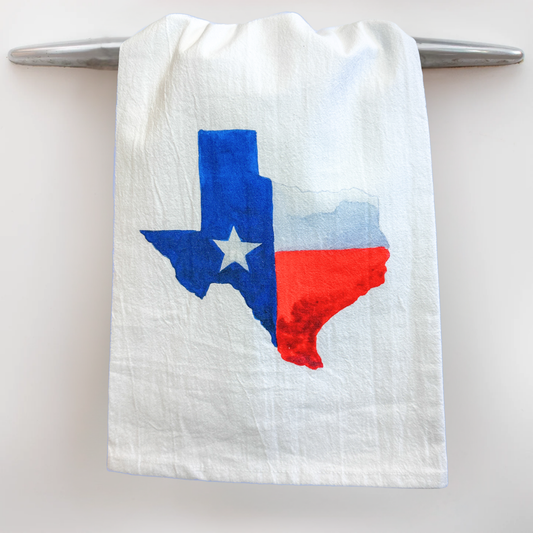 State of Texas Outline Tea Towel