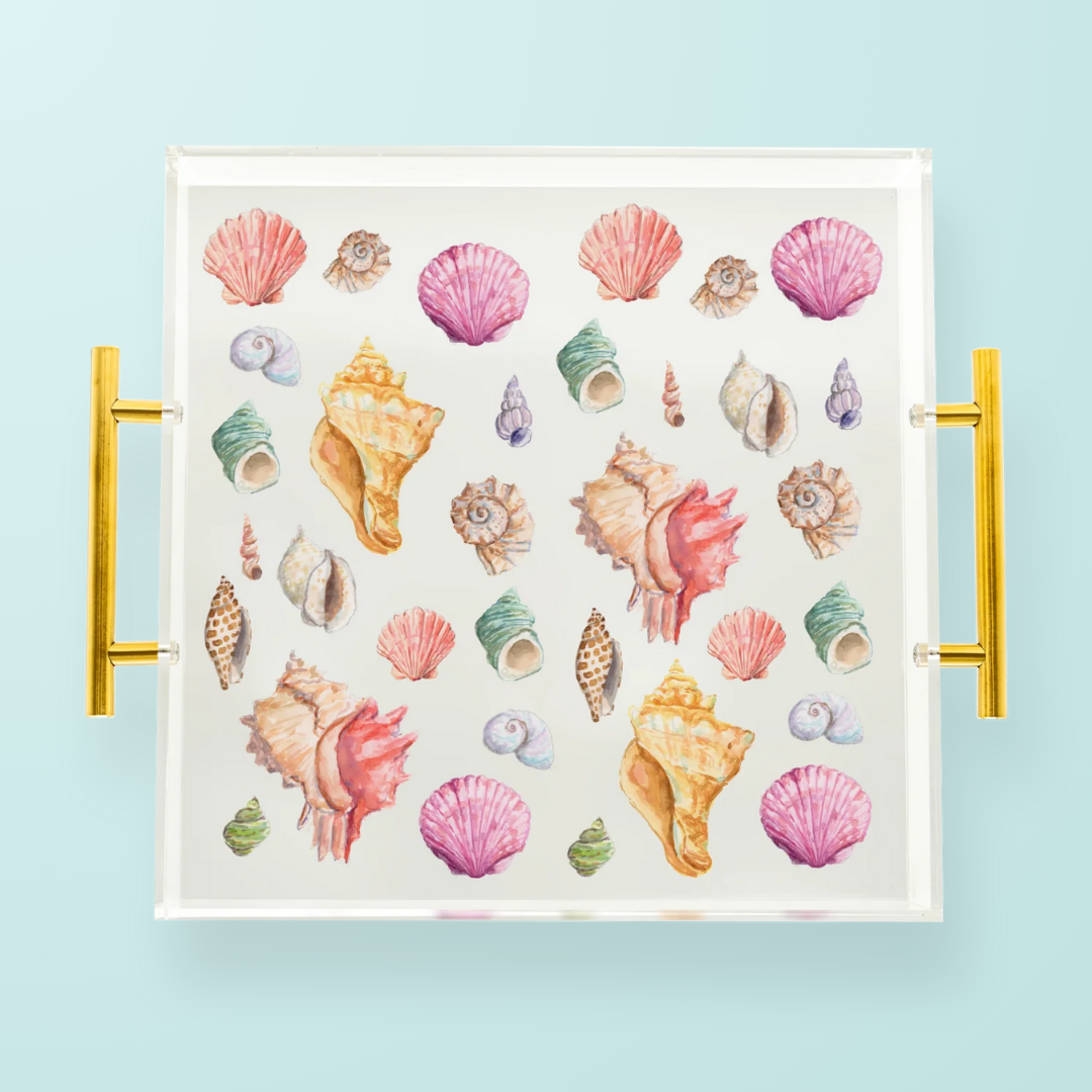 Seashells Acrylic Tray
