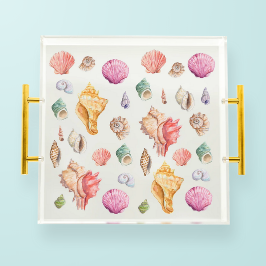 Seashells Acrylic Tray