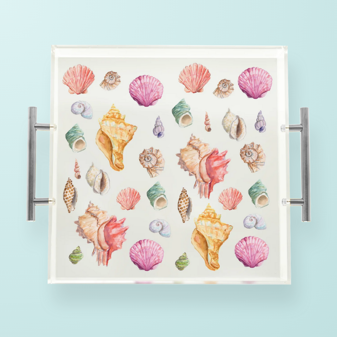 Seashells Acrylic Tray