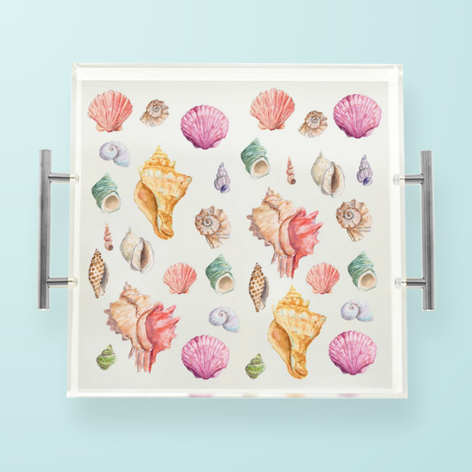 Seashells Acrylic Tray