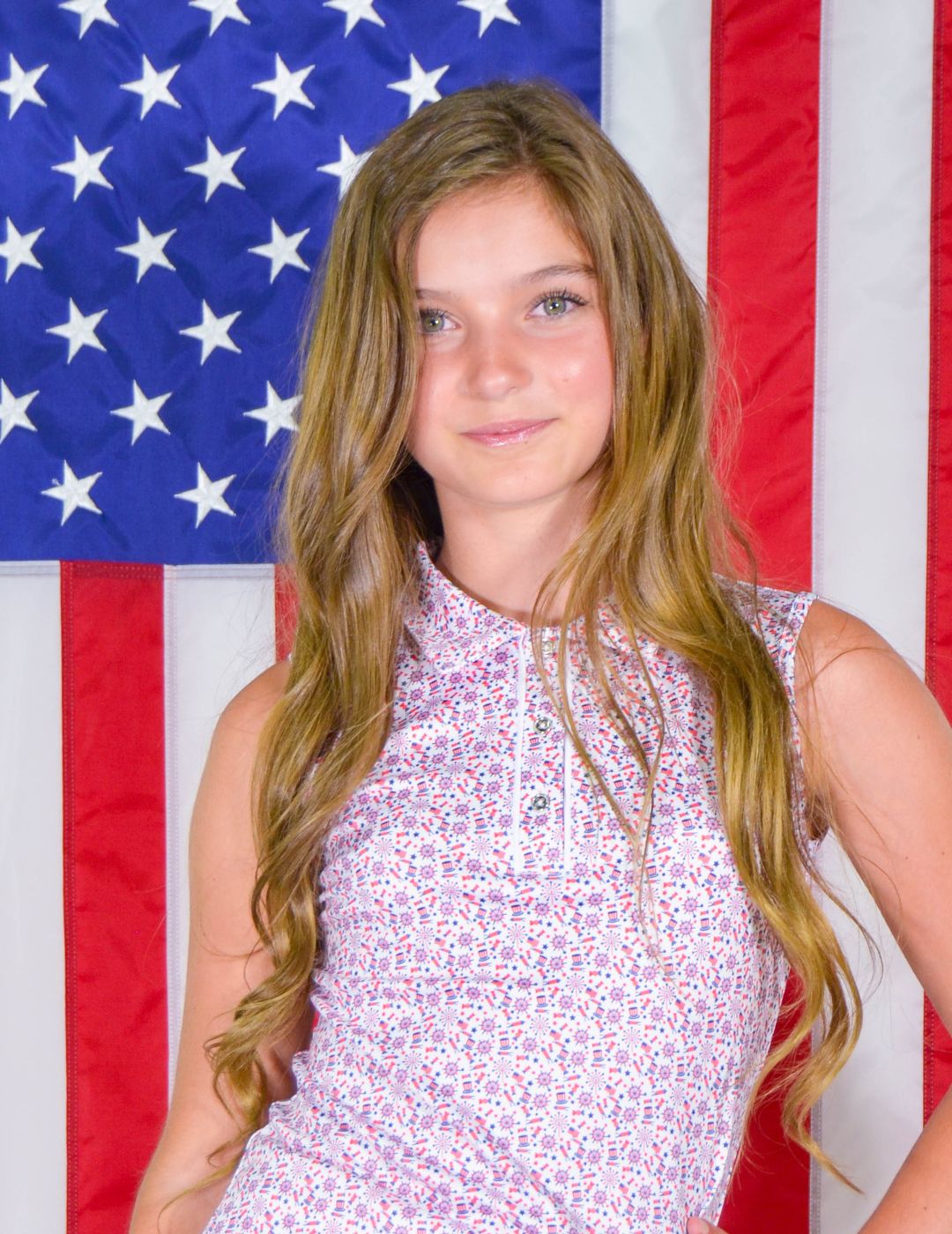 Limited Edition Americana Sleeveless Youth Girls' Polo