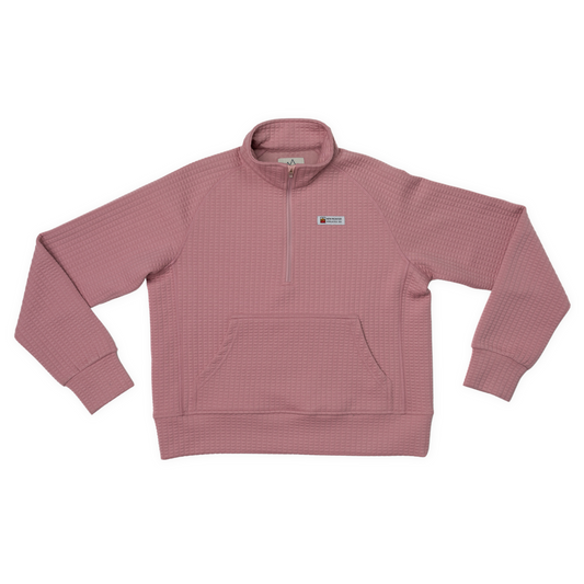 Women's Waffle 1/2 Zip (Carnation)