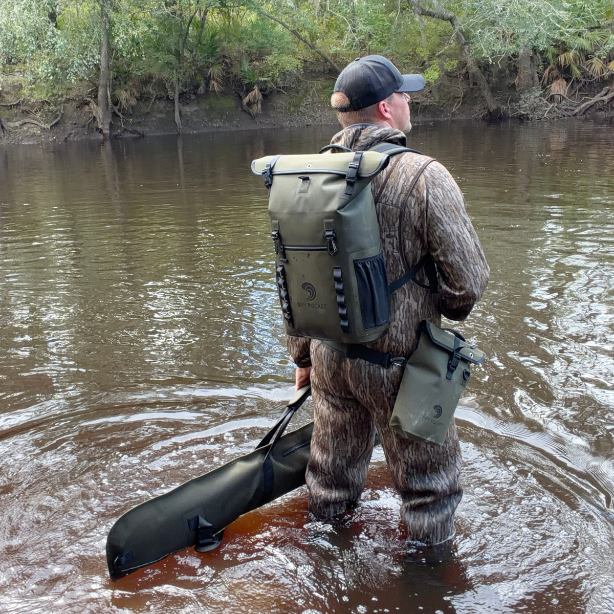 Waterproof Floating Shell Bag / Dry Bag - Olive Night