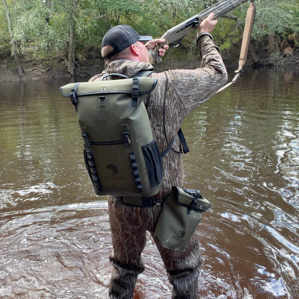 Waterproof Floating Shell Bag / Dry Bag - Olive Night
