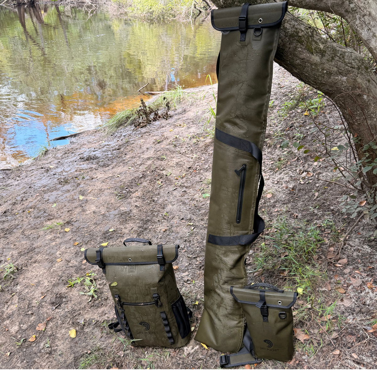 Waterproof Floating Backpack Dry Bag - Olive Night