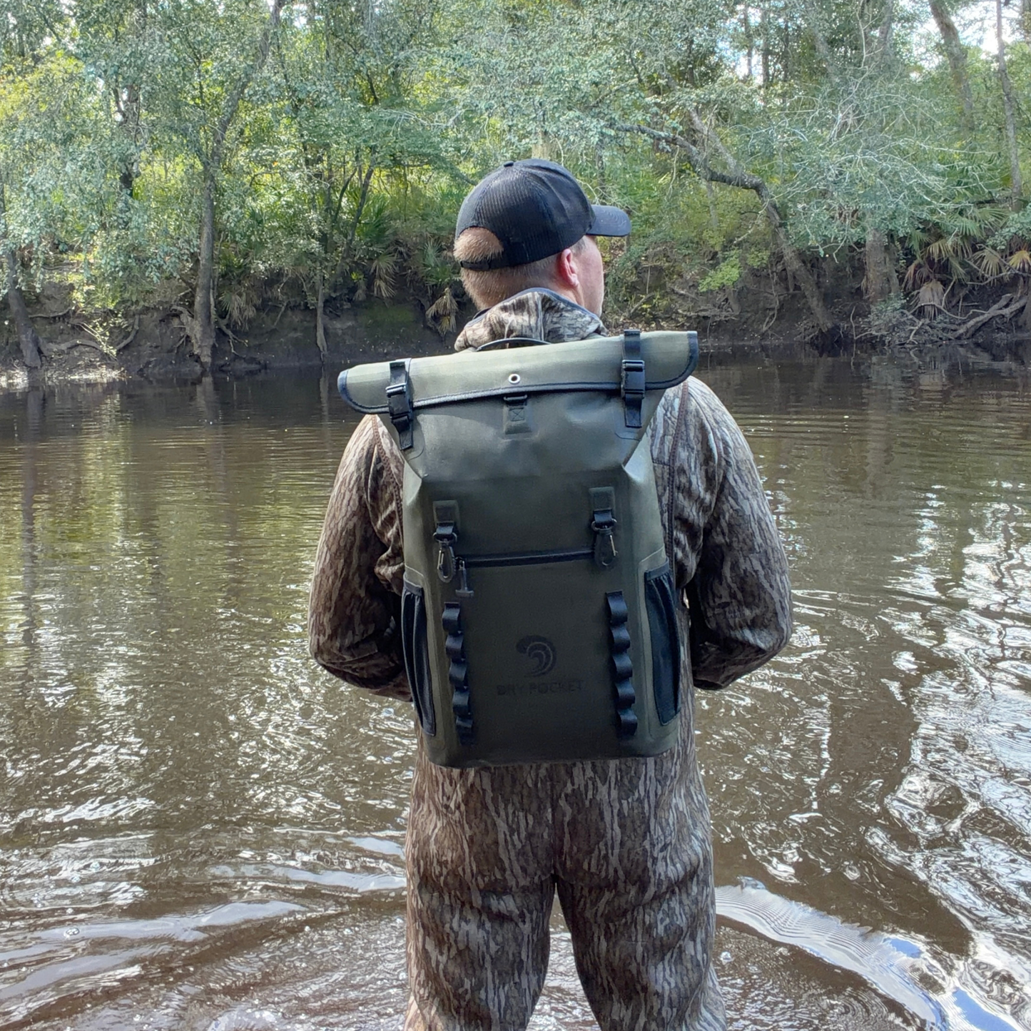 Waterproof Floating Backpack Dry Bag - Olive Night