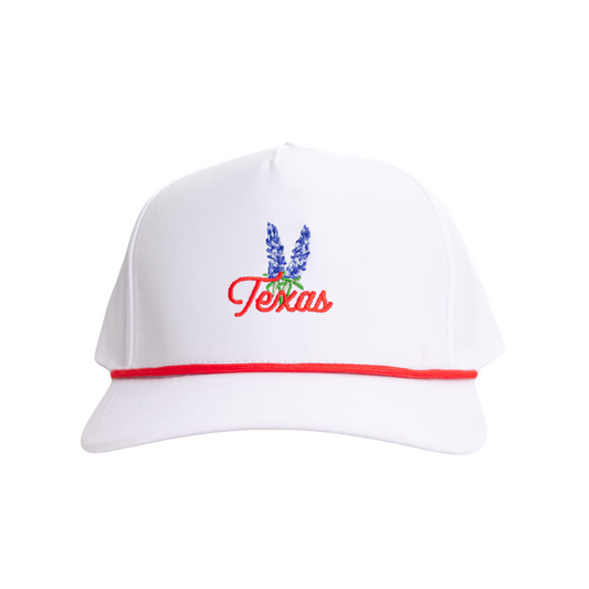 Texas Bluebonnet Rope Hat "Red"