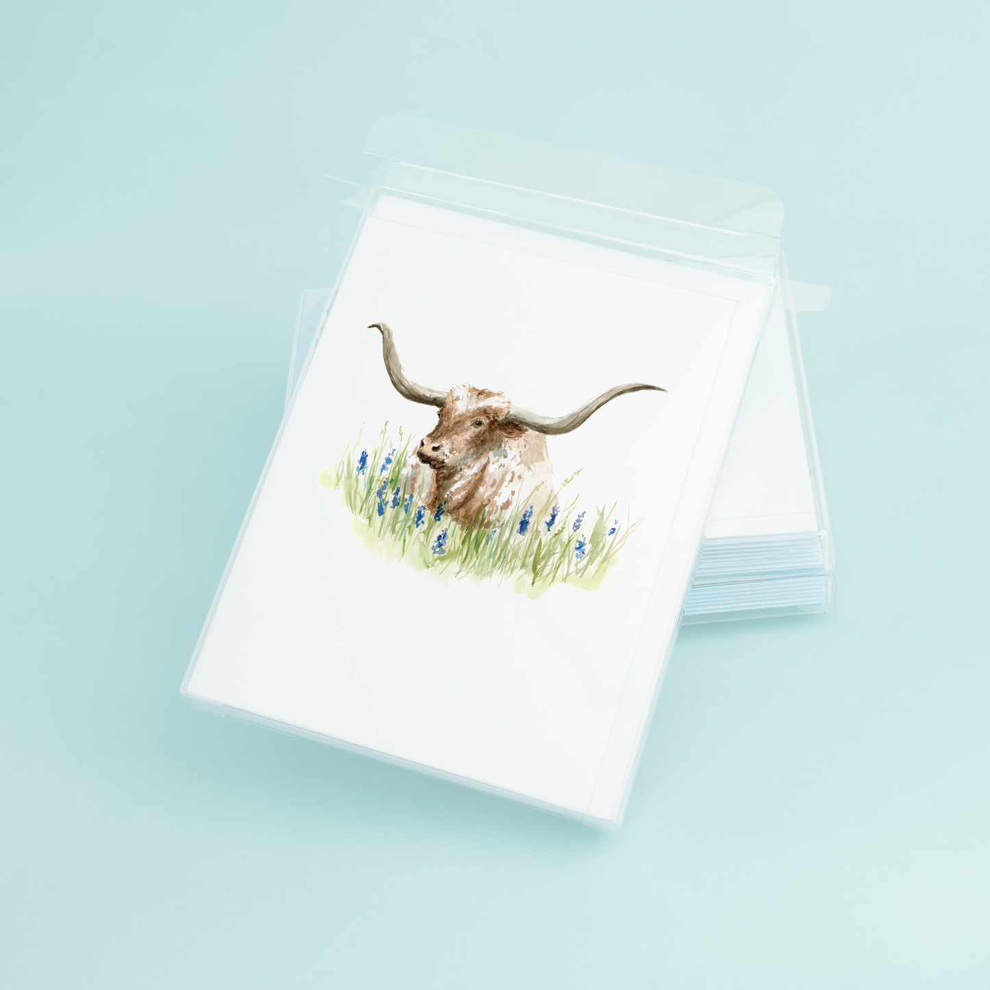 Longhorn In Bluebonnets