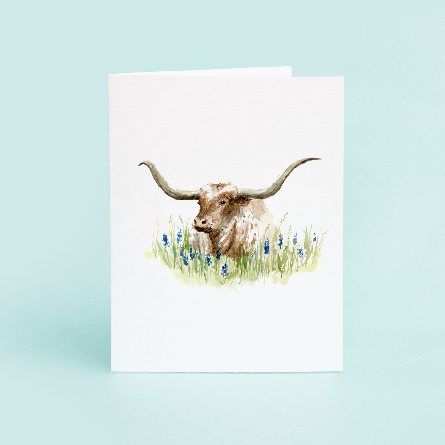 Longhorn In Bluebonnets