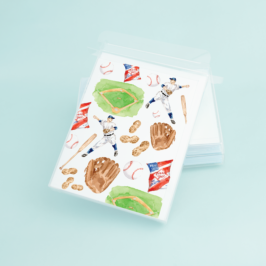 Baseball Pattern Greeting Cards