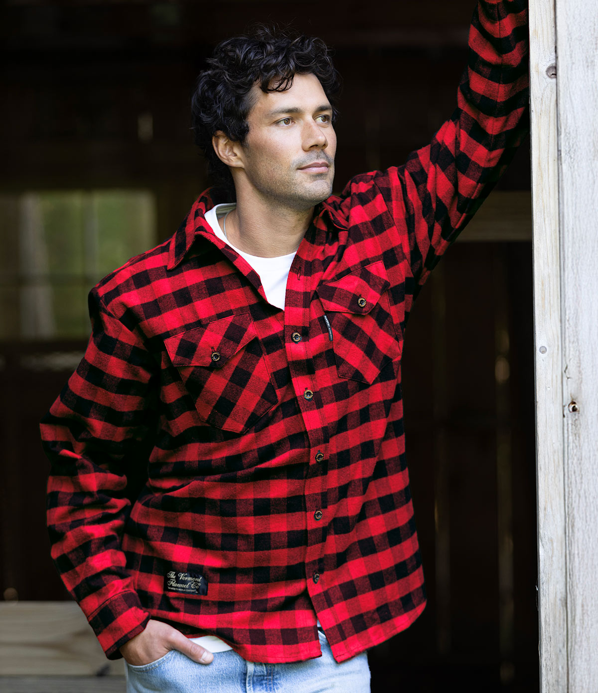 Men's Classic Flannel Shirt - Red Buffalo