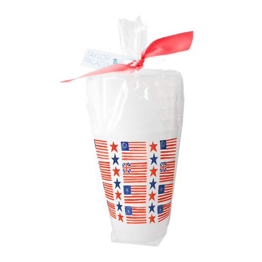Vintage American Flag Frosted Cup