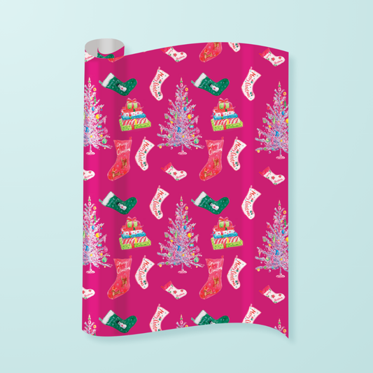 Vintage Stockings Gift Wrap