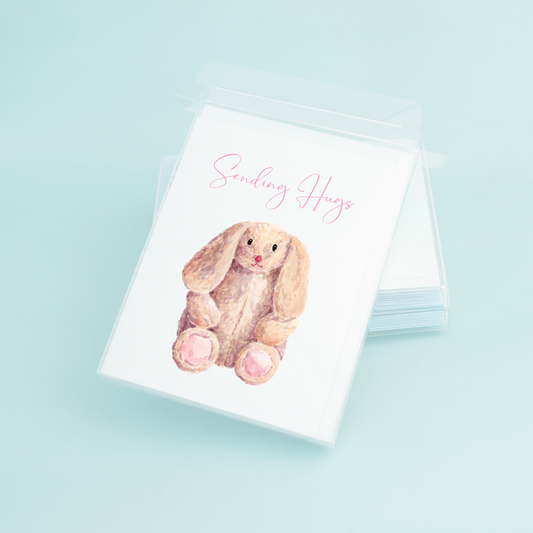 Stuffed Rabbit "Sending Hugs"