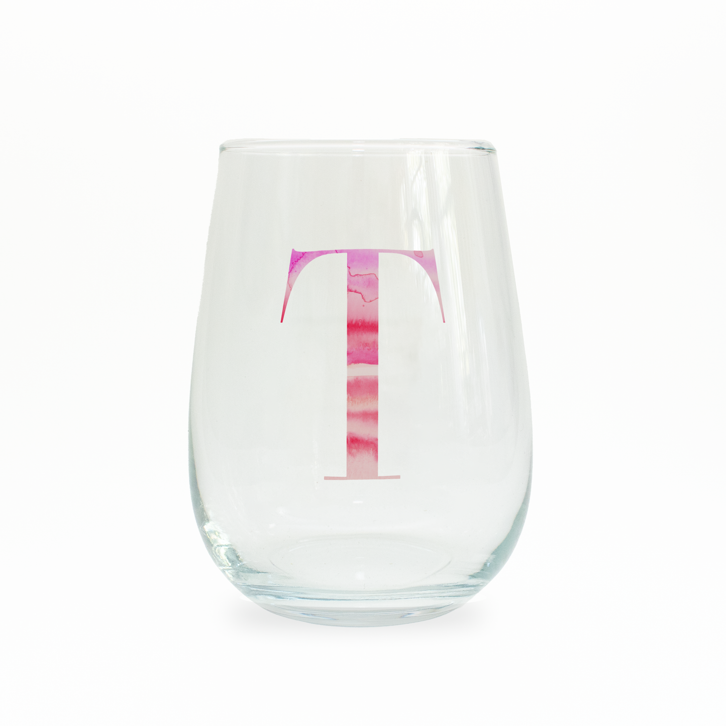 T Monogram Stemless Wine Glass